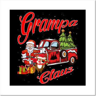 Grampa Claus Santa Car Christmas Funny Awesome Gift Posters and Art